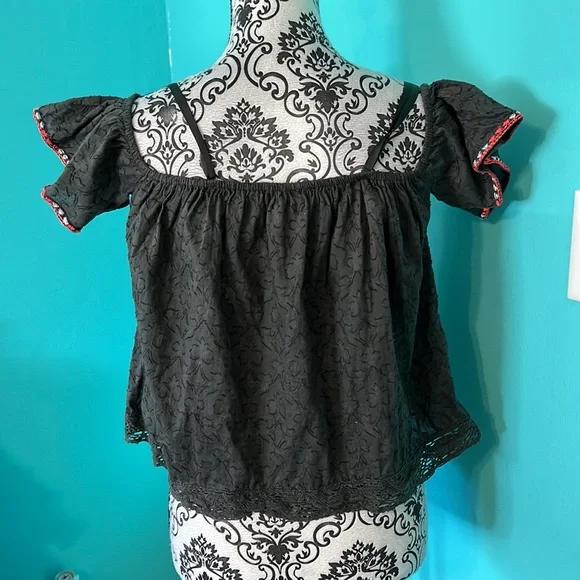 EUC Free People Cropped Blouse - Picture 5 of 8